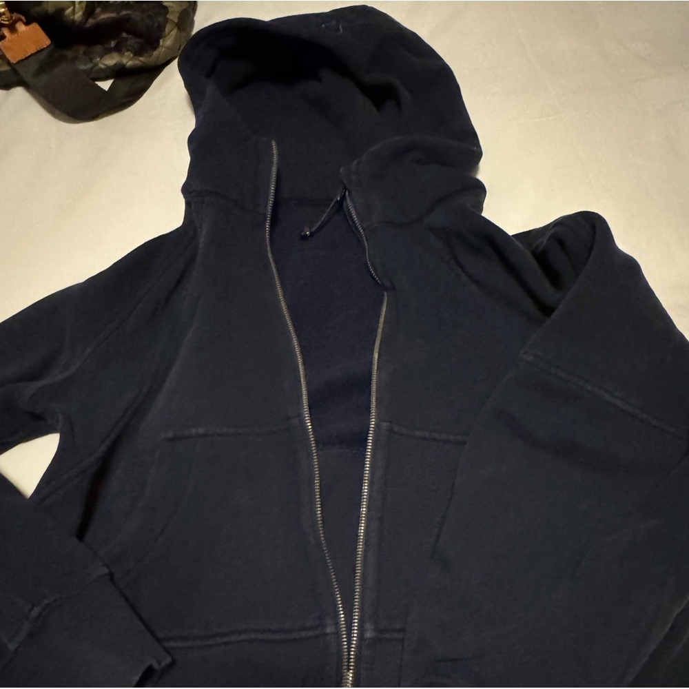 Lululemon size xs/s blue oversized scuba cropped hoodie